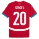 Serbien EM 2024 Sergej 20 Hjemmebanetrøje Fodboldsæt