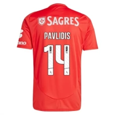 SL Benfica Pavlidis 14 Hjemmebanetrøje 2024-25 Fodboldsæt