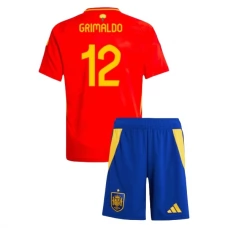 Spanien EM 2024 Børn Grimaldo 12 Hjemmebanetrøje Fodboldsæt