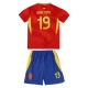 Spanien EM 2024 Børn Lamine Yamal 19 Hjemmebanetrøje Fodboldsæt
