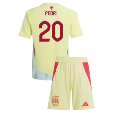 Spanien EM 2024 Børn Pedri 20 Udebanetrøje Fodboldsæt