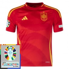 Spanien EM 2024 Hjemmebanetrøje Fodboldsæt Patch