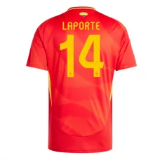 Spanien EM 2024 Laporte 14 Hjemmebanetrøje Fodboldsæt