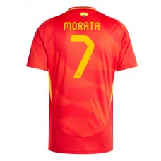 Spanien EM 2024 Morata 7 Hjemmebanetrøje Fodboldsæt