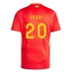 Spanien EM 2024 Pedri 20 Hjemmebanetrøje Fodboldsæt