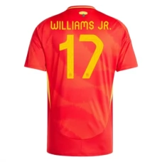 Spanien EM 2024 Williams Jr. 17 Hjemmebanetrøje Fodboldsæt