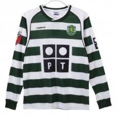 Sporting Lissabon Hjemmebanetrøje Retro 2001-03 Langærmet Fodboldsæt