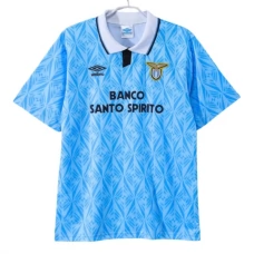 SS Lazio Hjemmebanetrøje Retro 1991-92 Fodboldsæt
