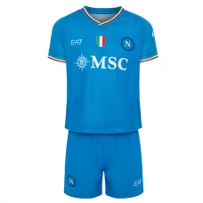 SSC Napoli Børn Hjemmebanetrøje 2023-24 Fodboldsæt