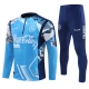 SSC Napoli Børn Træningssæt 2024-25 - 1-4 Zip Blå