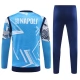 SSC Napoli Børn Træningssæt 2024-25 - 1-4 Zip Blå