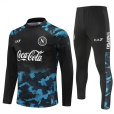 SSC Napoli Børn Træningssæt 2024-25 - 1-4 Zip Sort