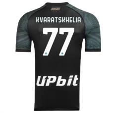 SSC Napoli Kvaratskhelia 77 Tredjetrøje 2023-24 Fodboldsæt