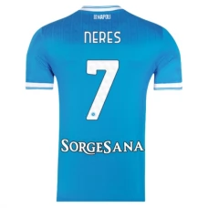 SSC Napoli Neres 7 Hjemmebanetrøje 2025-26 Fodboldsæt