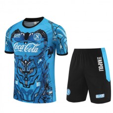 SSC Napoli Trænings T-shirt Sæt Børn 2025-26 - Shorts Blå