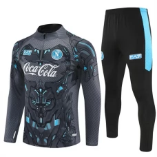 SSC Napoli Træningssæt Børn 2025-26 - 1-4 Zip Grå