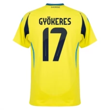 Sverige Gyökeres 17 Hjemmebanetrøje 2024 Fodboldsæt