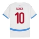 Tjekkiet EM 2024 Schick 10 Udebanetrøje Fodboldsæt