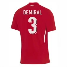 Tyrkiet EM 2024 Demiral 3 Udebanetrøje Fodboldsæt
