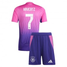 Tyskland EM 2024 Børn Havertz 7 Udebanetrøje Fodboldsæt