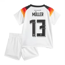 Tyskland EM 2024 Børn Müller 13 Hjemmebanetrøje Fodboldsæt