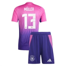 Tyskland EM 2024 Børn Müller 13 Udebanetrøje Fodboldsæt