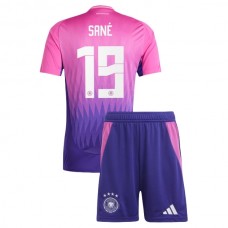 Tyskland EM 2024 Børn Sané 19 Udebanetrøje Fodboldsæt