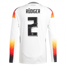 Tyskland EM 2024 Rüdiger 2 Hjemmebanetrøje Langærmet Fodboldsæt