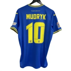 Ukraine EM 2024 Mudryk 10 Udebanetrøje Fodboldsæt
