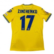 Ukraine EM 2024 Zinchenko 17 Hjemmebanetrøje Fodboldsæt