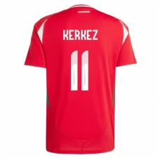 Ungarn EM 2024 Kerkez 11 Hjemmebanetrøje Fodboldsæt