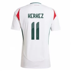 Ungarn EM 2024 Kerkez 11 Udebanetrøje Fodboldsæt