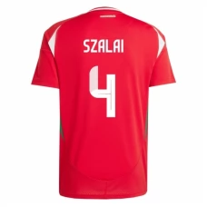 Ungarn EM 2024 Szalai 4 Hjemmebanetrøje Fodboldsæt