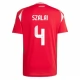 Ungarn EM 2024 Szalai 4 Hjemmebanetrøje Fodboldsæt