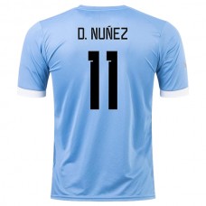 Uruguay VM 2022 D.Nunez 11 Hjemmebanetrøje Fodboldsæt