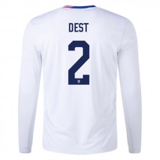 USA Copa América 2024 Dest 2 Hjemmebanetrøje Fodboldsæt Langærmet