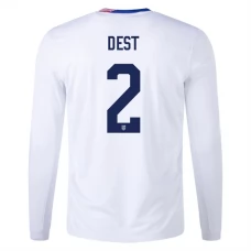 USA Copa América 2024 Dest 2 Hjemmebanetrøje Fodboldsæt Langærmet