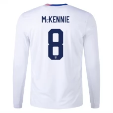 USA Copa América 2024 McKennie 8 Hjemmebanetrøje Fodboldsæt Langærmet