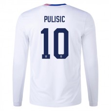USA Copa América 2024 Pulisic 10 Hjemmebanetrøje Fodboldsæt Langærmet