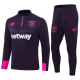 West Ham United Børn Træningssæt 2024-25 - 1-4 Zip Lilla